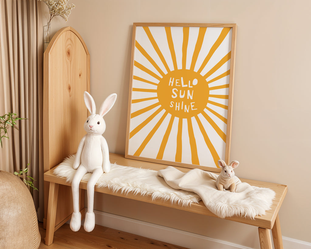 hello sunshine nursery print